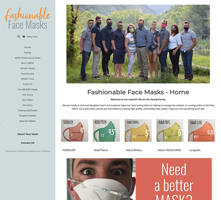 Fashionable Face Masks Online Store